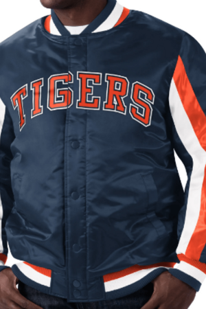 Starter Detroit Tigers Stripe Bomber Jacket