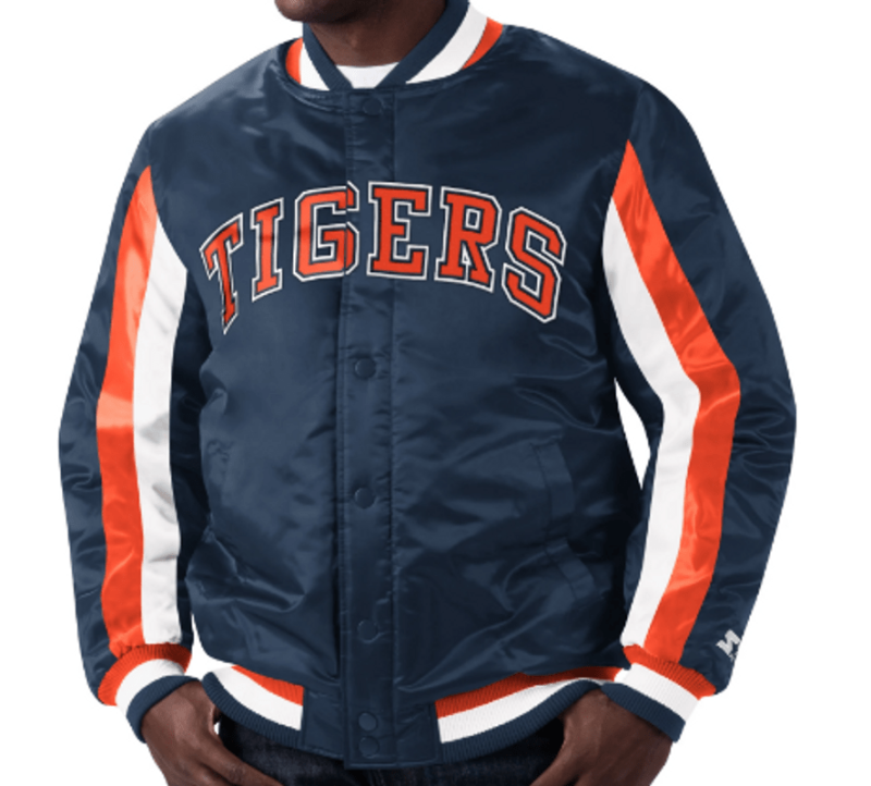 Starter Detroit Tigers Stripe Bomber Jacket