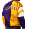Starter Los Angeles Lakers Color Block Satin Bomber Jacket