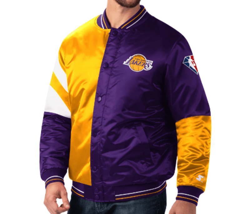 Starter Los Angeles Lakers Color Block Satin Jacket