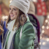 Side view of Tis The Season To Be Merry Rachael Leigh Cook Coat