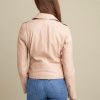 Back view of Serena Genuine Leather Moto Jacket