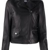 Women's Black Leather Biker Jacket