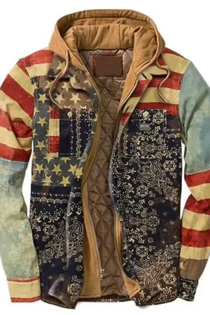 Women’s Windproof Patchwork Hooded Jacket