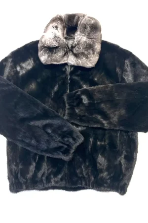 Men’s Mink Fur With Bomber Jacket