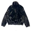 Back view of Men’s Mink Fur With Bomber Jacket