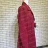 Wool Blend Maroon Long Coat