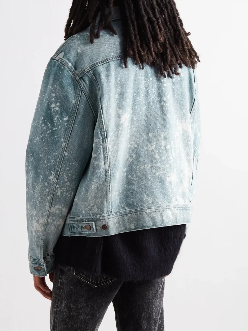 Back view of Bleached Denim Jacket