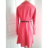 Back view of Pink Cotton Long Coat