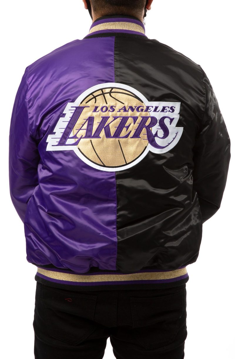 Back view of Los Angeles Lakers Varsity Jacket