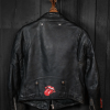 Back view of Rolling Stones Tongue Leather Jacket