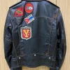 Back view of G Eazy Saint Laurent Paris Vintage Calf Leather Jacket