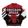 Chicago Bulls 90’s Varsity Leather Black Jacket