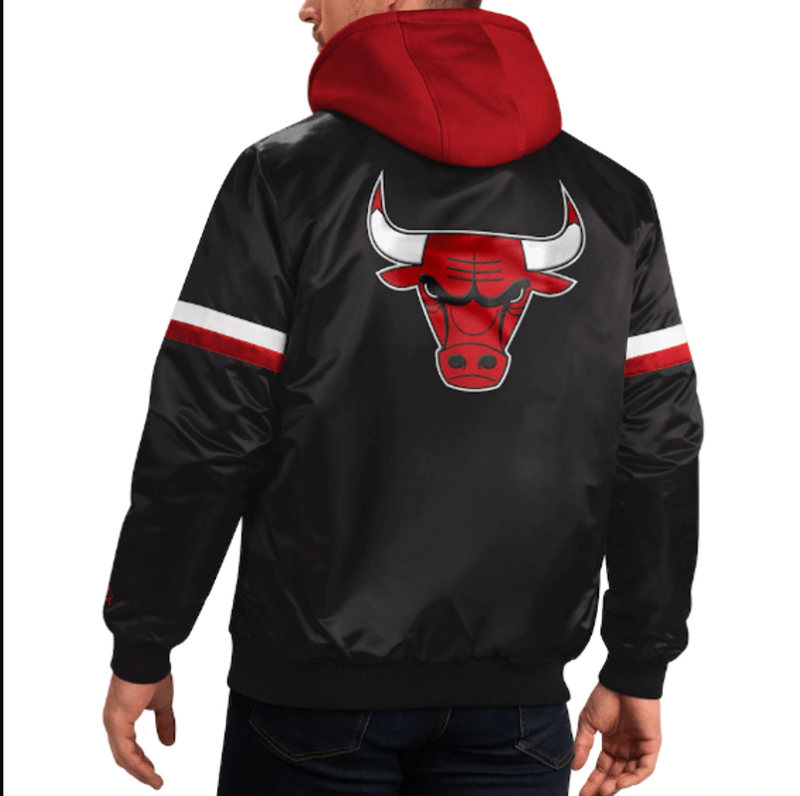Chicago Bulls NBA Anniversary Black Varsity Hoodie Jacket