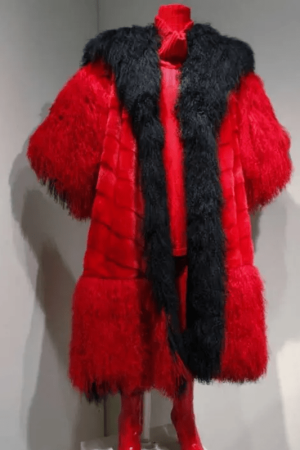 Cruella de Vil 101 Dalmatians Red Fur Coat