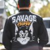 Back view of Savage Hearted Bomber Jacket