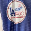 Dodgers Los Angeles 1980 Jacket with Dodgers Printed Patch in blue color