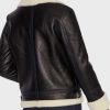 Back view of Elana Shearling Aviator Jacket