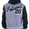 Full Send Nelk Boys F Letterman Gray Jacket