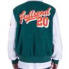 Full Send Nelk Boys F Letterman Green Jacket