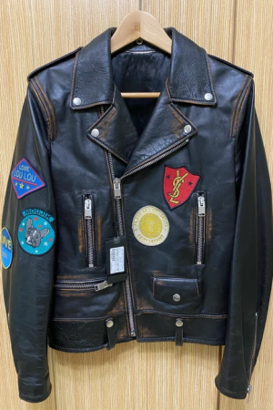 G Eazy Saint Laurent Paris Vintage Calf Leather Jacket