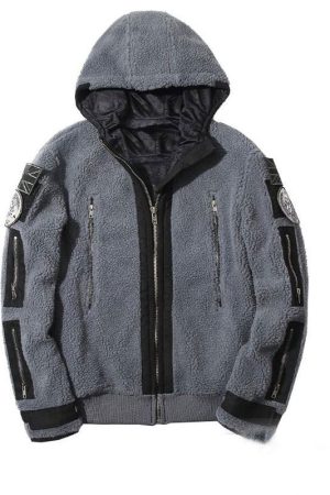 Ghost Call of Duty Grey Shearling Hoodie