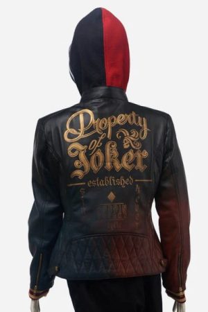 back view of Property of Joker Leather Jacket