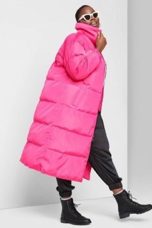 Hot Pink Oversized Puffer Coat