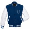 Indianapolis Colts Letterman Blue and White Jacket