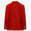 Kate Middleton Textured Tweed Red Blazer
