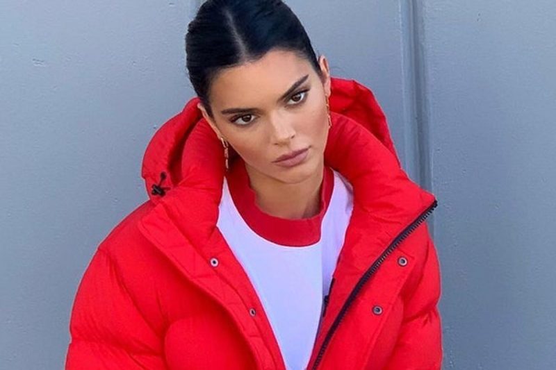 Kendall Jenner Poly Puffer Hooded Jacket