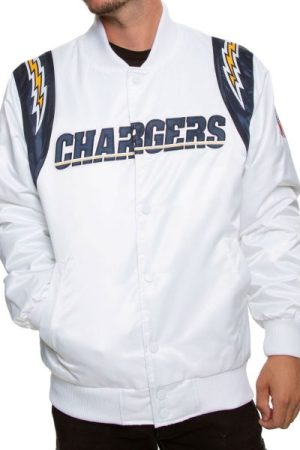 Men’s Bomber LA Chargers Satin Jacket