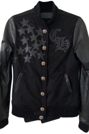 Men’s Chrome Hearts Black Varsity Jacket
