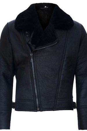 Men’s Fur Aviator Leather Jacket