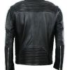 Motorcycle Godspeed Padded black Leather Jacket