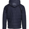 Navy Blue Parachute Hooded Puffer Jacket