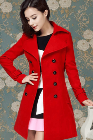 Polar Vivian Red Trench Coat