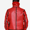 Red Leather and Shearling Lining Jacket