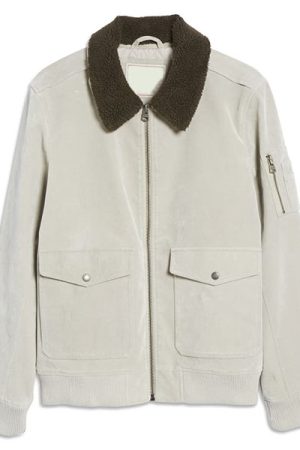 Shawn Suede Aviator Bomber Jacket