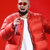 Univision Uforia Bad Bunny Red Puffer Jacket