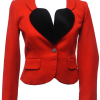 Vivienne Heart Lapel Shape Red Blazer