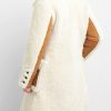 Women Shearling Double Breasted White Coat