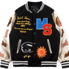 Sports Leisure Wool Baseball Black Jacket