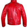 Back view of Michael Jackson Beat It Red Leather Jacket