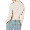 back view of Women’s White Sand Color Suede Jacket