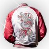 Back view of The Dragon Of Dojima Varsity Jacket