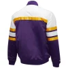 Back view of Los Angeles Lakers Purple Satin Jacket