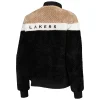 Back view of Los Angeles Lakers Women's Black Snap Jacket