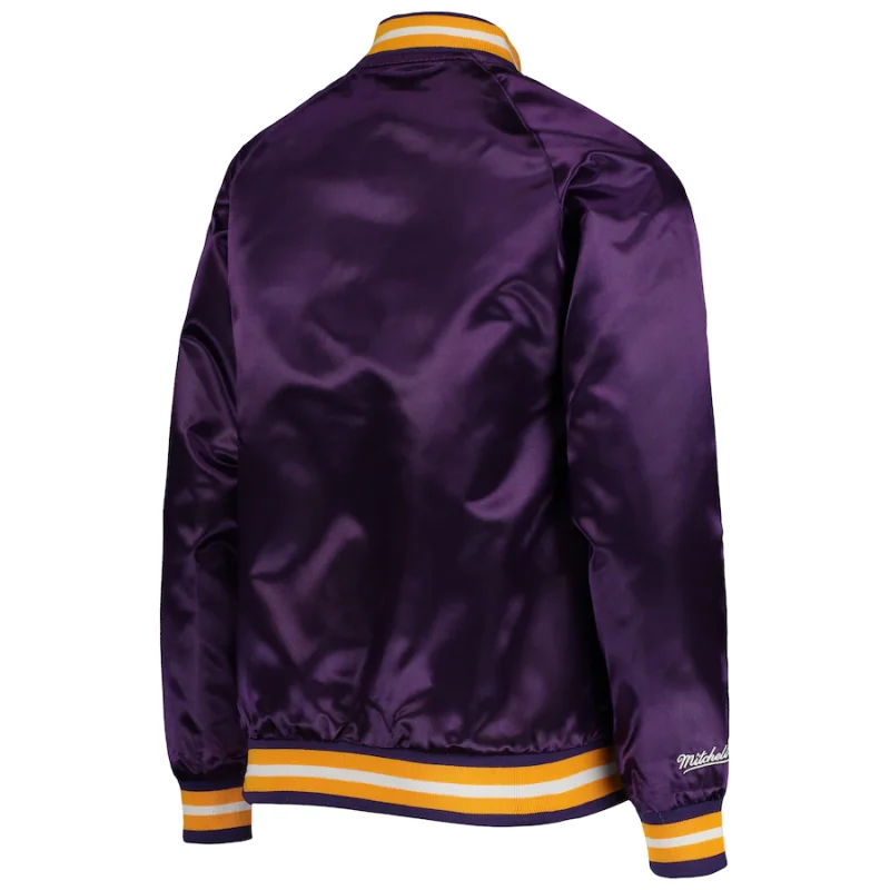 Back view of Los Angeles Lakers Classics Satin Jacket