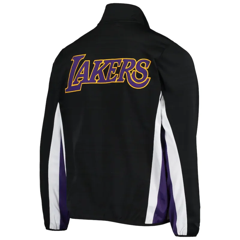 Back view of Los Angeles Lakers 75th Anniversary Black Jacket